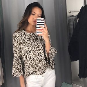 H&M Cheetah Print Long Sleeve Shirt